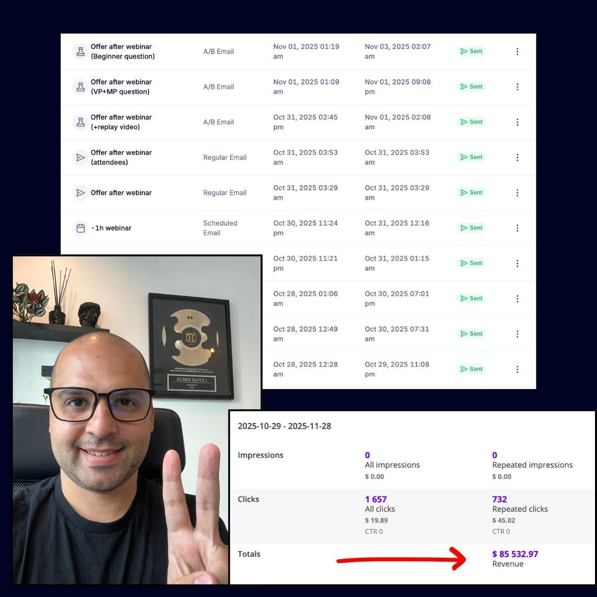 Proof: over $85,000 collected in a month from one AI email engine